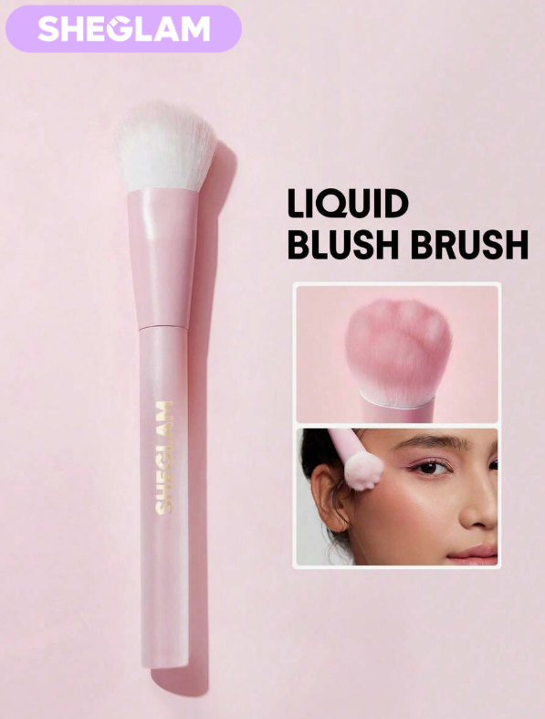 Synthetic Liquid Blush Brush Color Bloom, Kitty Paw Design Blush Brush,