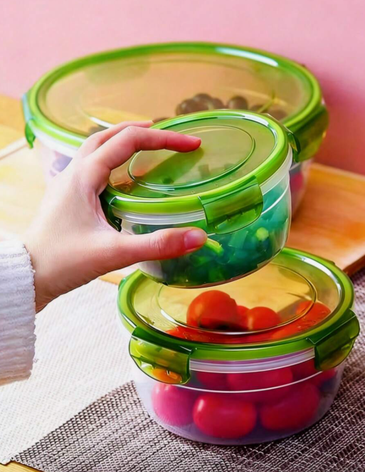 3/4 Piece Food Storage Containers; High Quality; Leak-Proof Seal; Suitable for Meal Prep; Keeps Food Fresh; Stackable Design; Easy to Clean; Suitable for Kitchen and Refrigerator Storage; Prevents Cross-Contamination; Suitable for Outdoor Camping