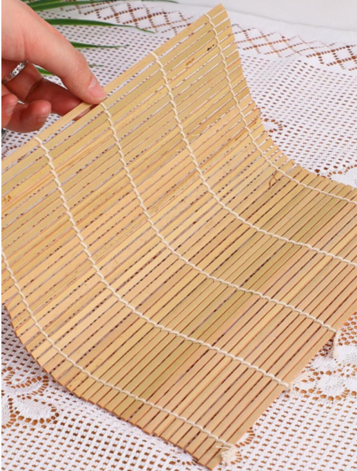 5/2/1 Piece Set of Sushi Rolling Mat, Bamboo Roller for Sushi Seaweed, Handmade Tools for Making Sushi (Large Item, ref. Fig. 8)