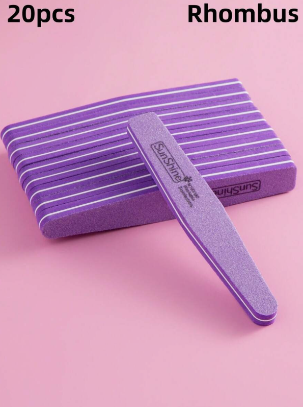 10 Pieces Double-Sided Nail Files and Buffing Blocks, 100/180 Grit, Professional Manicure Tools