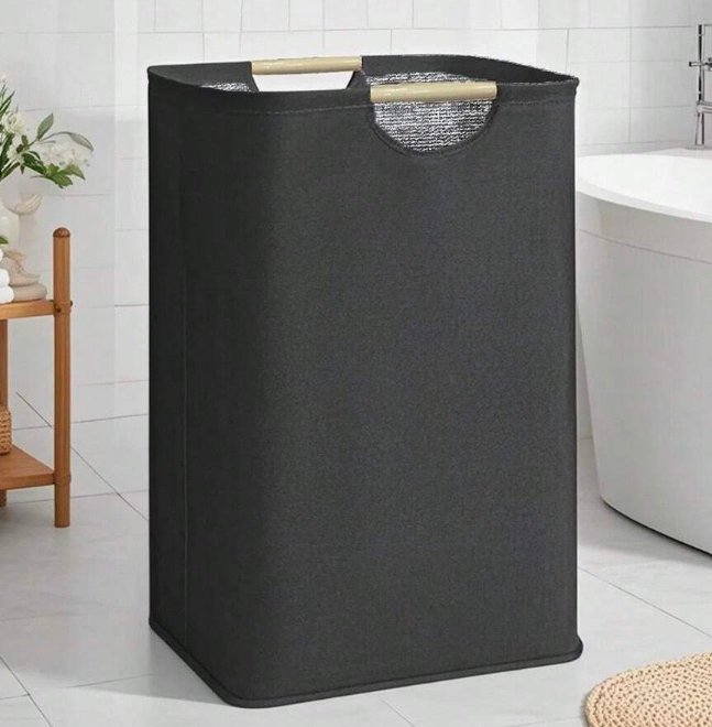 1 Piece Foldable Fabric Laundry Basket, Portable and Collapsible Hamper for Bedroom, Bathroom, Home Organization and Storage