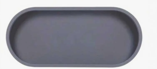 1 Piece Silicone Storage Tray, Oval Vanity Tray, Sponge and Soap Dispenser Holder, Perfume and Cosmetic Storage Box, Makeup Ring Holder Tray, Household Items, Bathroom Accessories, Home Decor, Home Furnishings