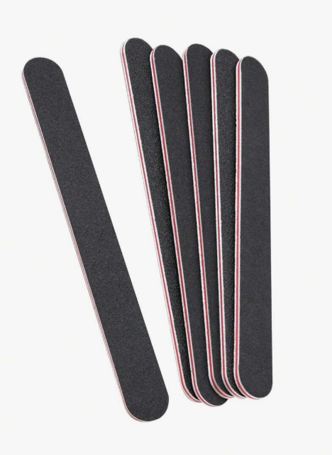 sets of black sanding nail files, straight nail art