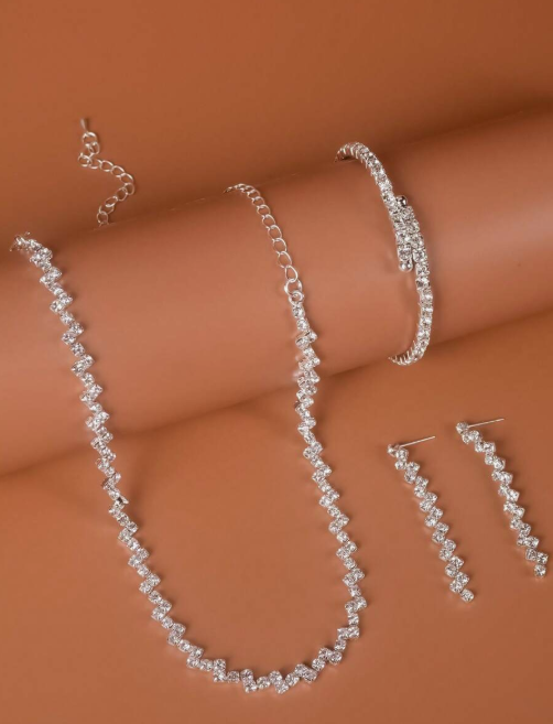 4 Pieces/set Water Wave Design Necklace, Versatile Women's Fashion Accessory