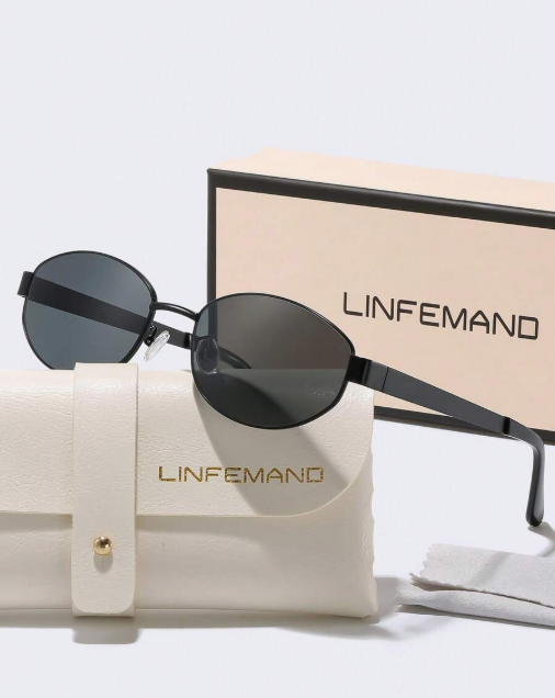 Fashionable women's oval and classic stainless steel sunglasses with nylon lenses, stylish fashion accessory, ideal gift