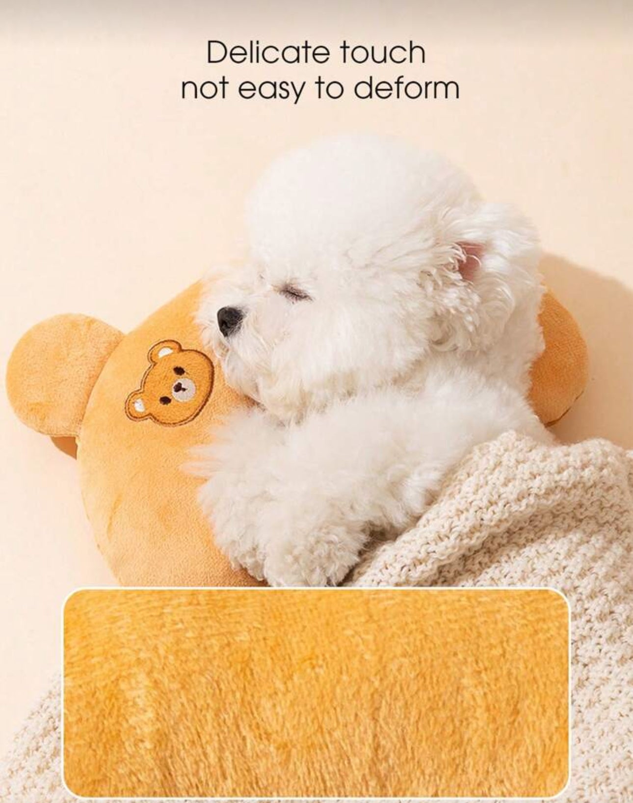 1pc Calming Dog And Cat Pillow, Soft And Fluffy Dog Bed Pillow, U-Shaped Anxiety Relief Dog Neck Pillow, Pet Soothing Toy For Joint Pain Relief And Improving Sleep Quality