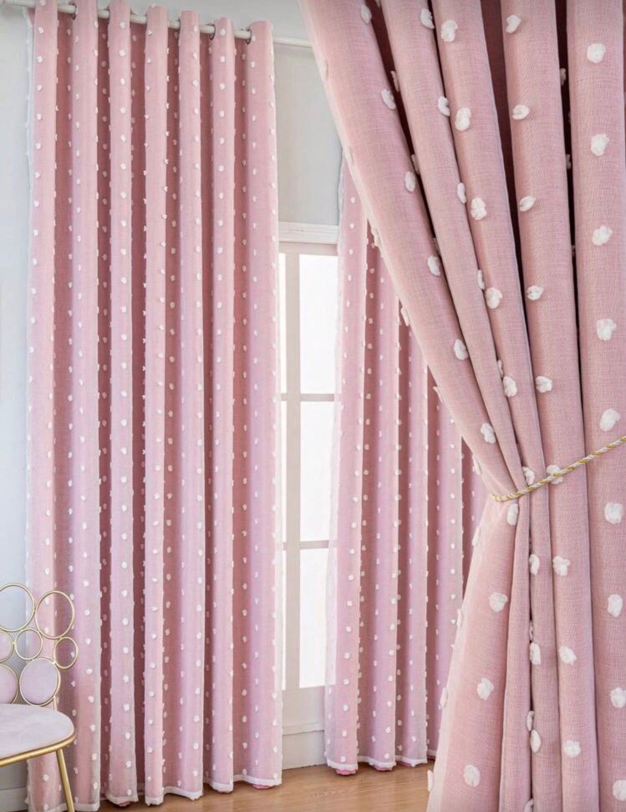1pc Double-Layer Blackout Curtain With Grommet, Beige, Pink, Grey, Double-Layer Thermal Insulated, Top Grommet For Easy Hanging - Ideal For Living Room, Bedroom, Office Holiday Decor, Suitable For All Seasons