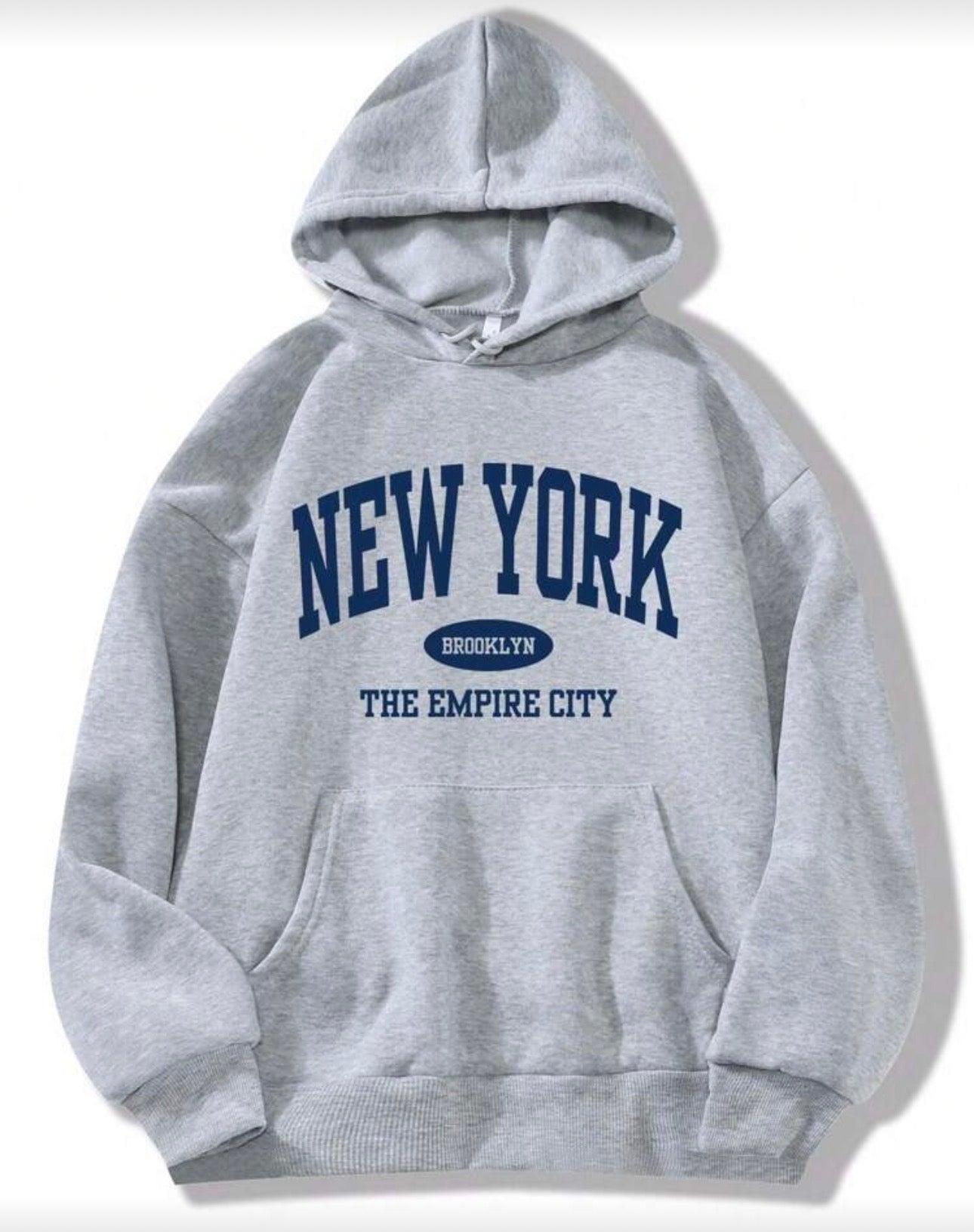 INAWLY Letter Graphic Kangaroo Pocket Drawstring Thermal Lined Hoodie,Long Sleeve Tops