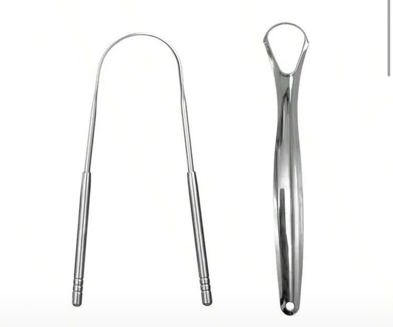 2pcs Stainless Steel U-Shaped Tongue Scrapers, Oral Care Cleaning Tools, Unisex Bathroom Home Care Products, Bedroom Tongue Scrapers, Hygiene Gifts, Tongue Cleaner, Oral Hygiene, Men's Gift