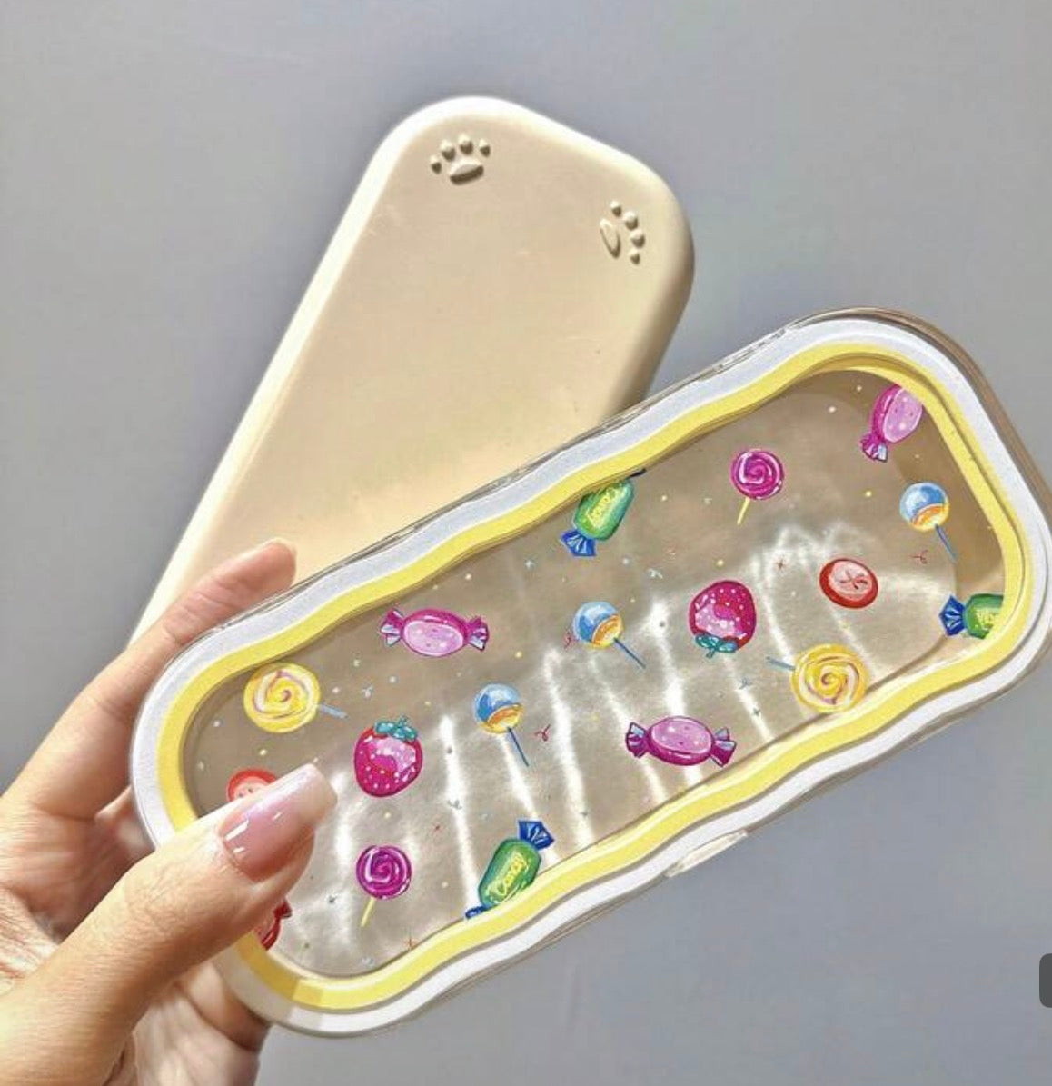 1pc Cute Dog & Cat Floral Pattern Full Frame Eyeglass Case, Unisex Fashion Eyewear & Jewelry Storage Box, Transparent Portable Anti-Crush Glasses Frame, Plastic Material, Magnetic & Snap Dual-Open Design, Perfect Storage Box