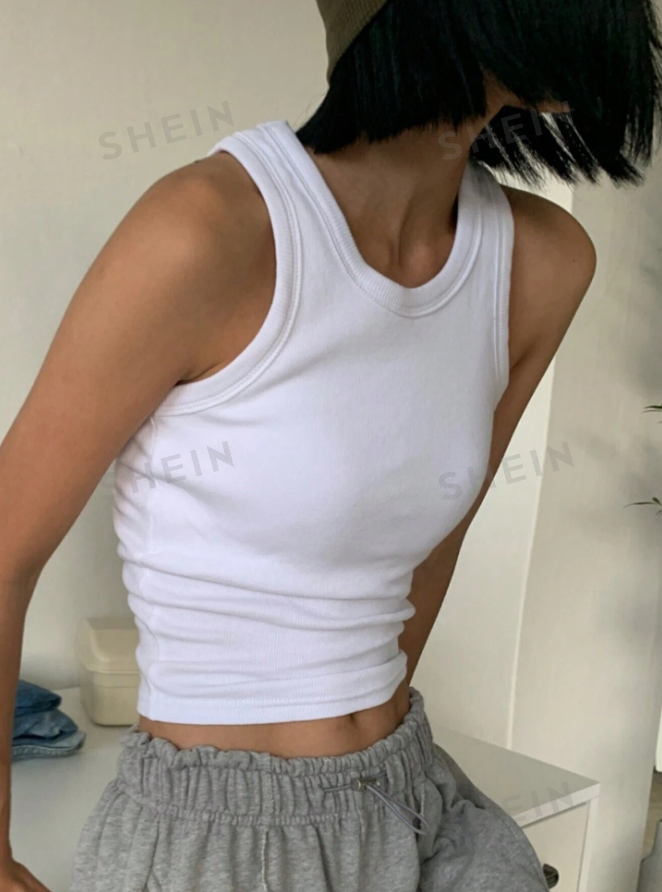 DAZY Solid Color Summer Sleeveless Shirt