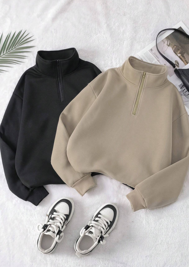 SHEIN MOOSTA Women's Plain & Simple Sweatshirt