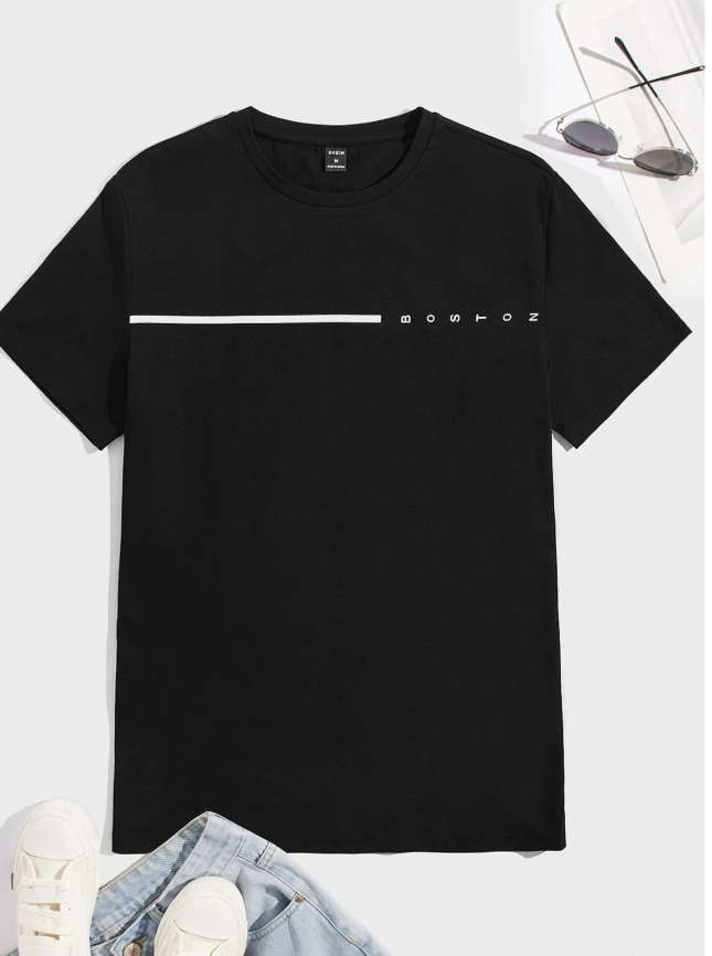 Manfinity Modomio Men Letter Graphic Tee
