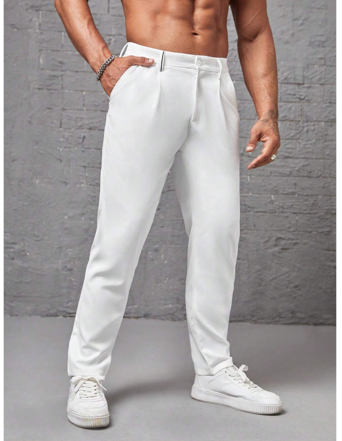 Manfinity Homme Men Solid Suit Pants