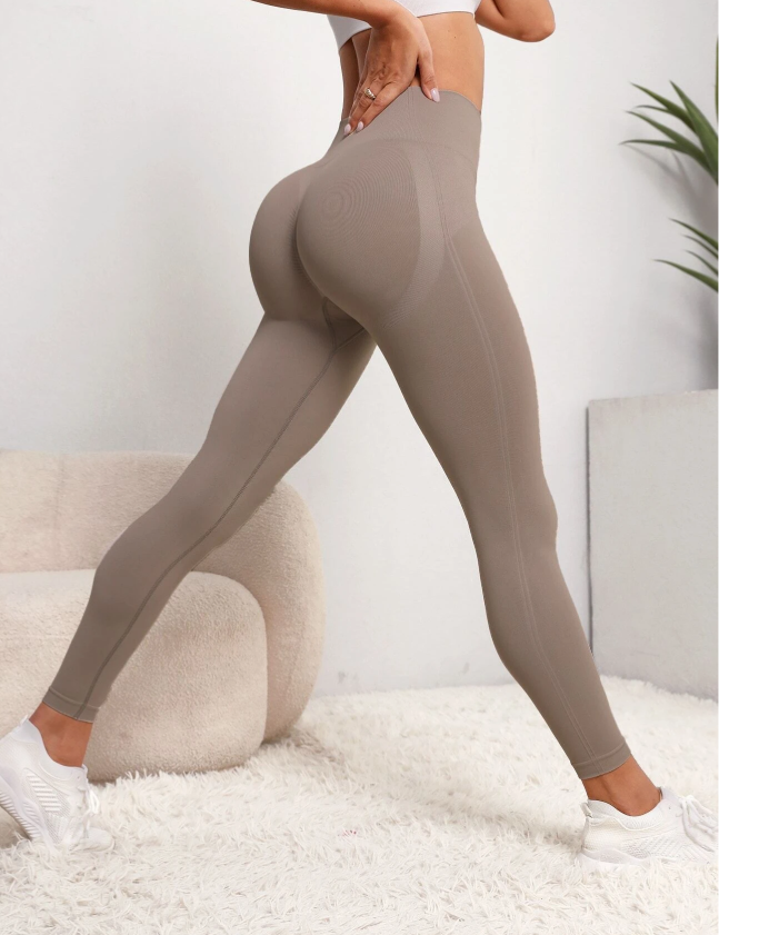 SHEIN Sport Studio Training Tights Seamless High Stretch Scrunch Butt Tummy Control Sports Tights