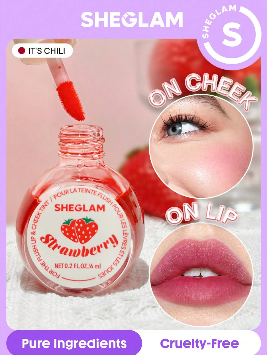 SHEGLAM For The Flush Lip & Cheek Tint-It'S Chili Valentine'S Day Decor Love Gift Winter