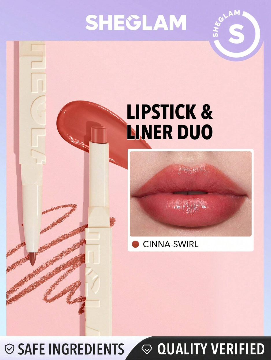 SHEGLAM Glam 101 Sheer Tinted Lipstick & Liner Duo-Cinna-Swirl Valentine'S Day