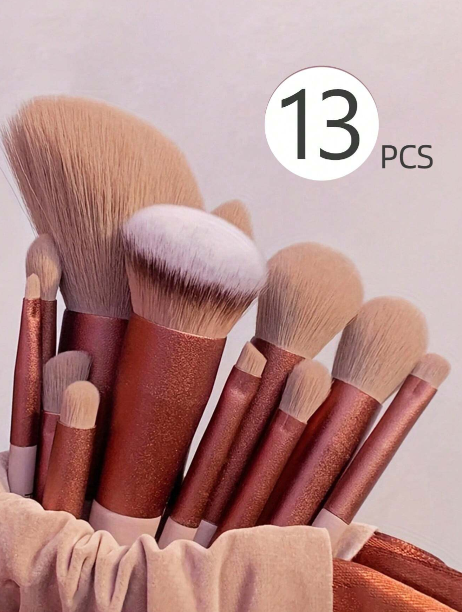 13Pcs Portable Makeup Brush Set For Blush, Makeup Brushes