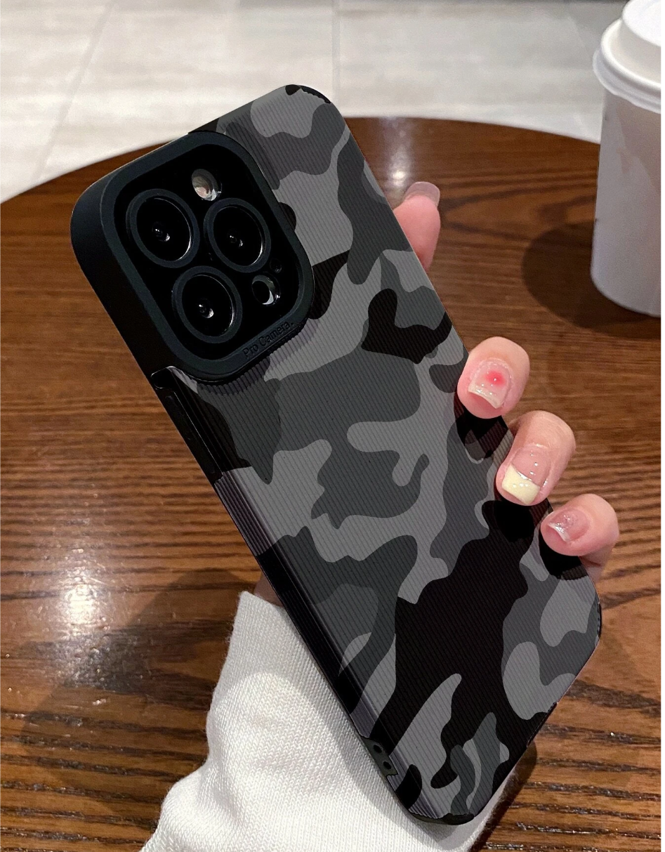 1PC TPU Leather Camouflage Shockproof Phone Case Cover