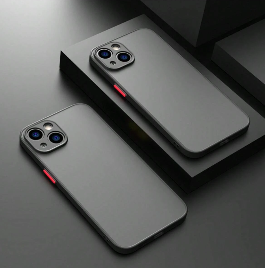 Apple Solid Color Shockproof Armor Matte Anti-Fall Phone Case