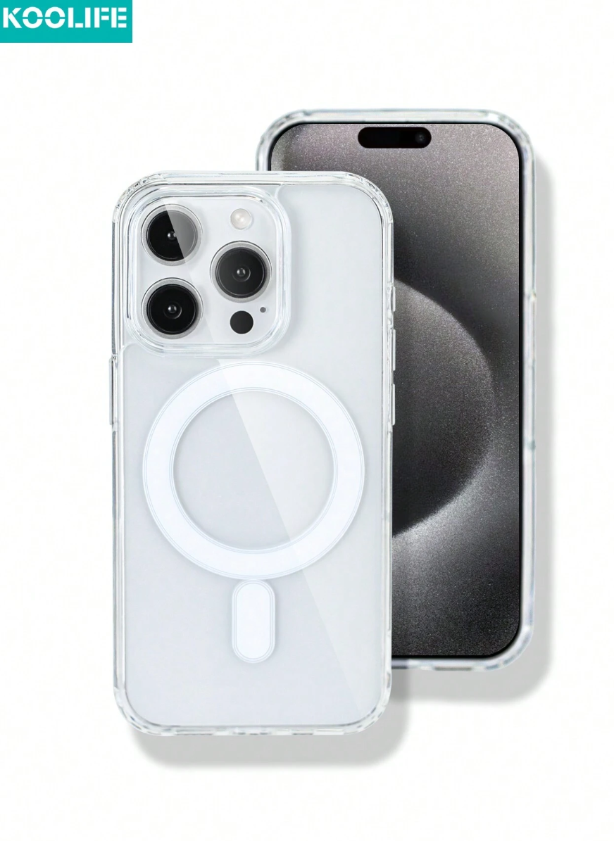 Koolife Transparent TPU+PC Magnetic Wireless Charging