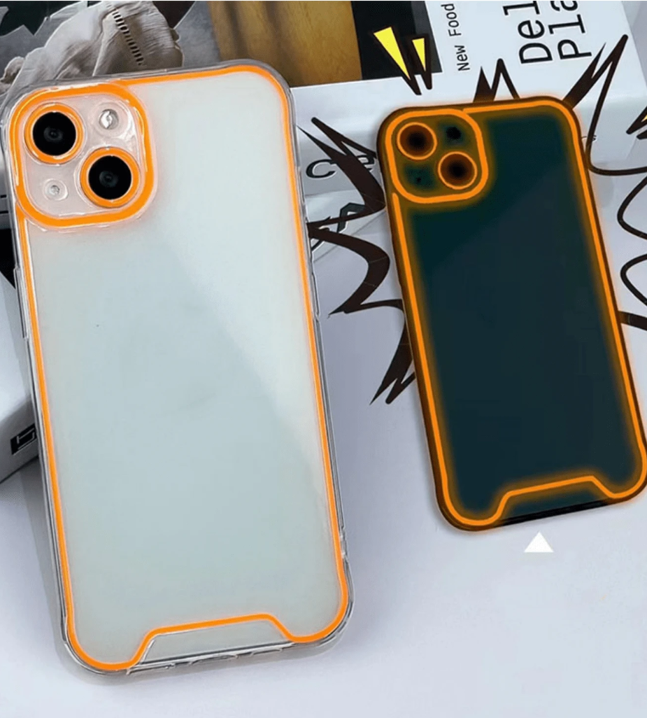Apple 1pc Unique Luminous Clear Phone Case Full Protection Soft Phone Cover 360 Degree Full Protection