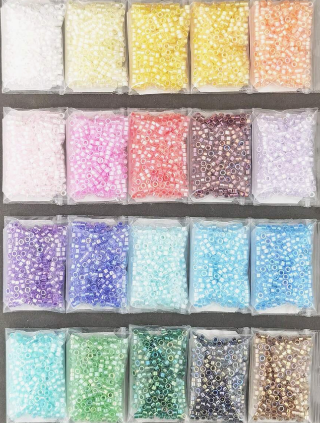 7000pcs20packs, 2.5mm Diameter 3.5oz Super Aurora Vintage-Style Seed Beads