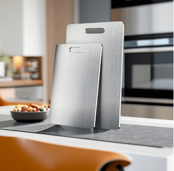 one meduim w one small 1pc, Chopping Board, Stainless Steel Cutting Board, Butcher Block