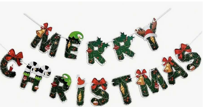 Theme Party Family Decoration Merry Christmas Banner