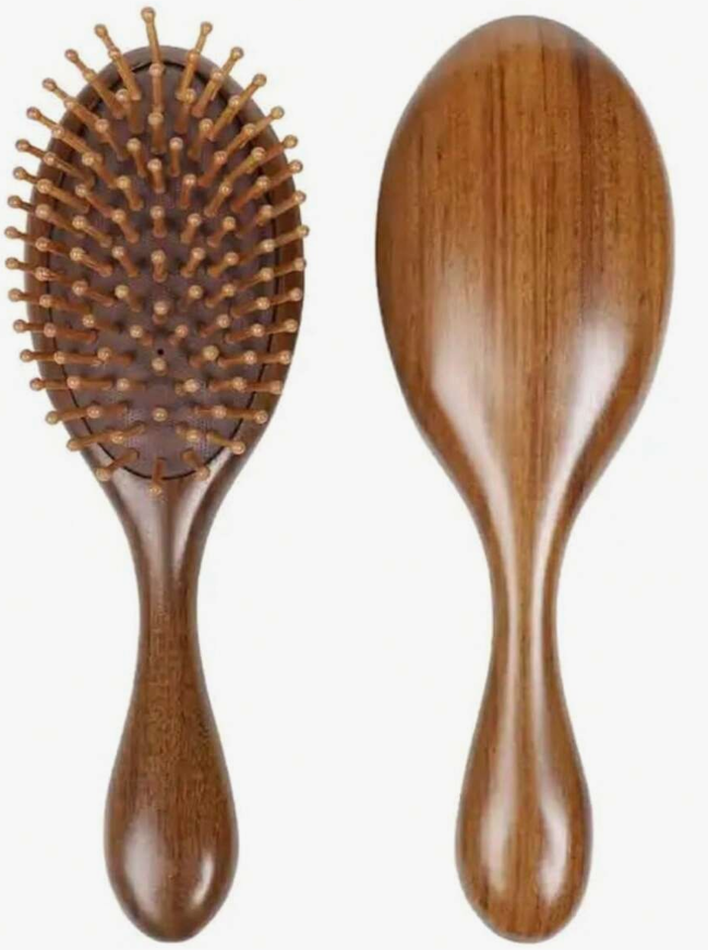 Natural Wooden Hair Brush, Sandalwood Air Cushion Combs For Scalp Massage Anti-Static