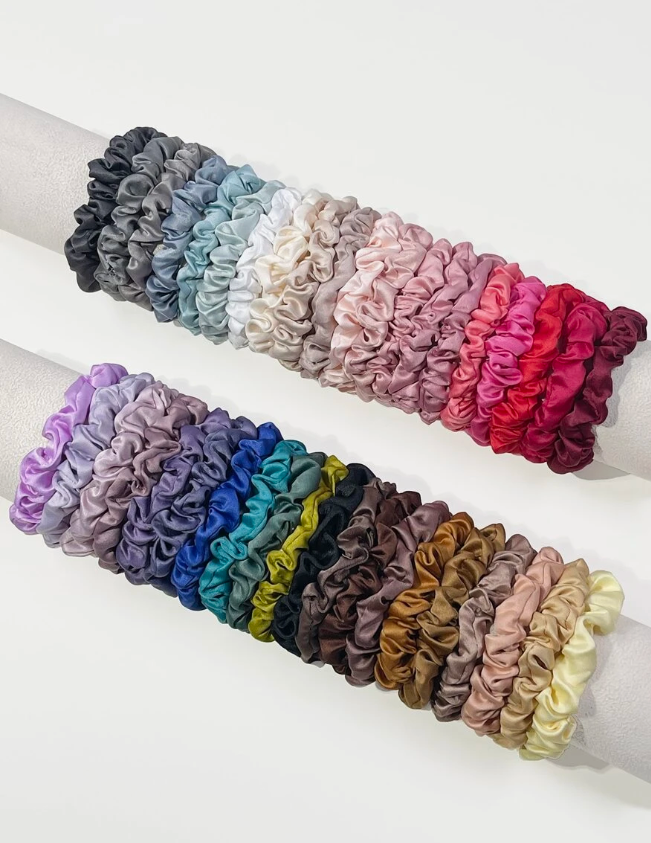 40pcs Women Multi-Color Combinations Solid Scrunchie Casual