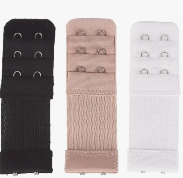 3 piece elastic bra extension buckle set, women's underwear and accessories
