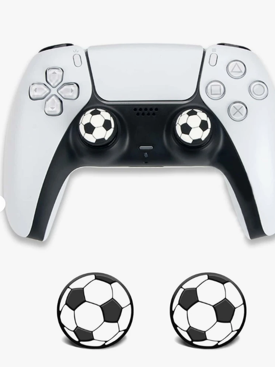 Silicone Stick Grip Caps, Football Theme For PS5 PS4 Controlle