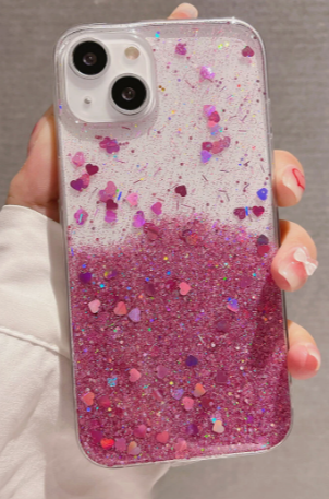 Valentines Glitter Gradient Epoxy Mobile Phone Case Compatible With Iphone