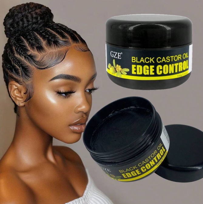 Extra hold gel to hold braids and curls, tames flyaways and split ends, contains black castor oil and coconut oil to control excess hair, free of parabens, sulfates, mineral oil and petroleum