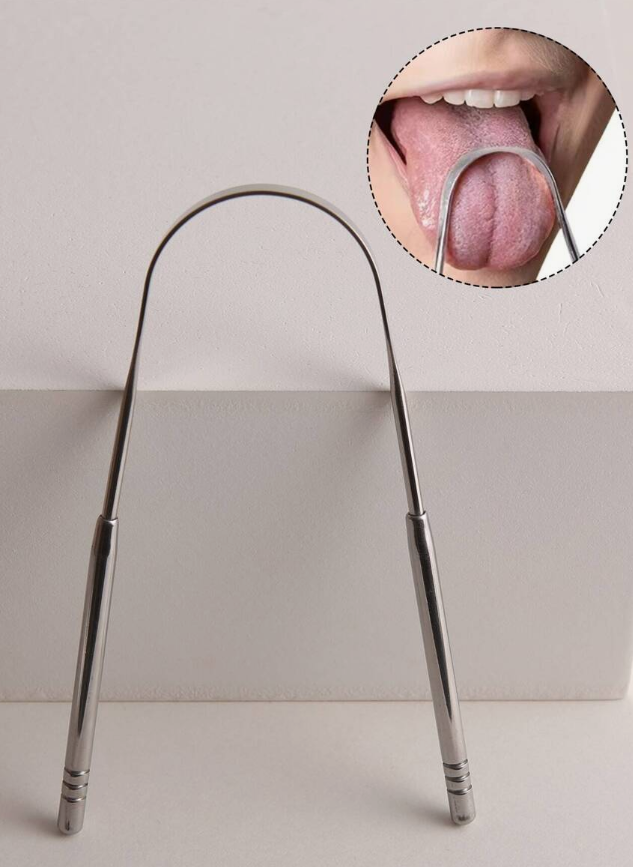 1pc Stainless Steel U Shape Tongue Scraper Tongue Cleaner, Tongue Cleaning Tools, Home Living Room Bedroom Bathroom Decor, Travel Supplies, Wedding Party Birthday Gifts for Men, Mothers, Fathers, Friends, New Year, Accessories, Funny Gift