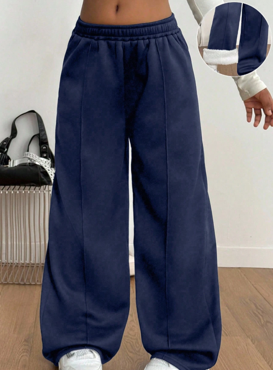 Sparklyn Thick Lined Thermal Street Style Track Pants for Teenage Girls, Autumn/Winter