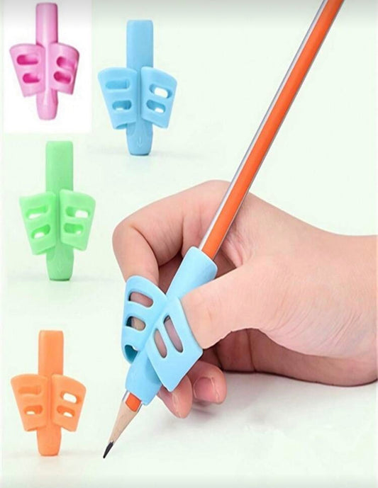 Writing Posture Correction Tool, 2-Finger Silicone Pen Grip Corrector, Learning Writing Correction Device For Kids/Students/School Supplies Back To School