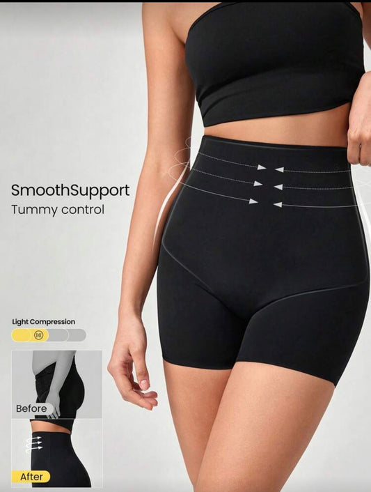GLOWMODE 1 Pack Tummy Control Core Support Sweat-Wicking Ultra-High Waist Shapewear Shorts Underwear Daily Casual Wear