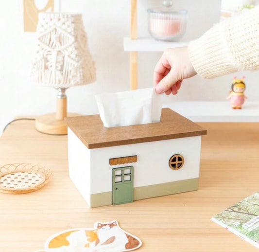 1pc Wooden Tissue Box,Vintage Desk Organiser, Simple Japanese Style Tissue Box,Office Desk Accessories,Paper Storage,Desktop Small Items Remote Control Storage Rack,For Home Dining Room,Living Room,Bedroom,Bedside Table,Organization And Storage,Gift