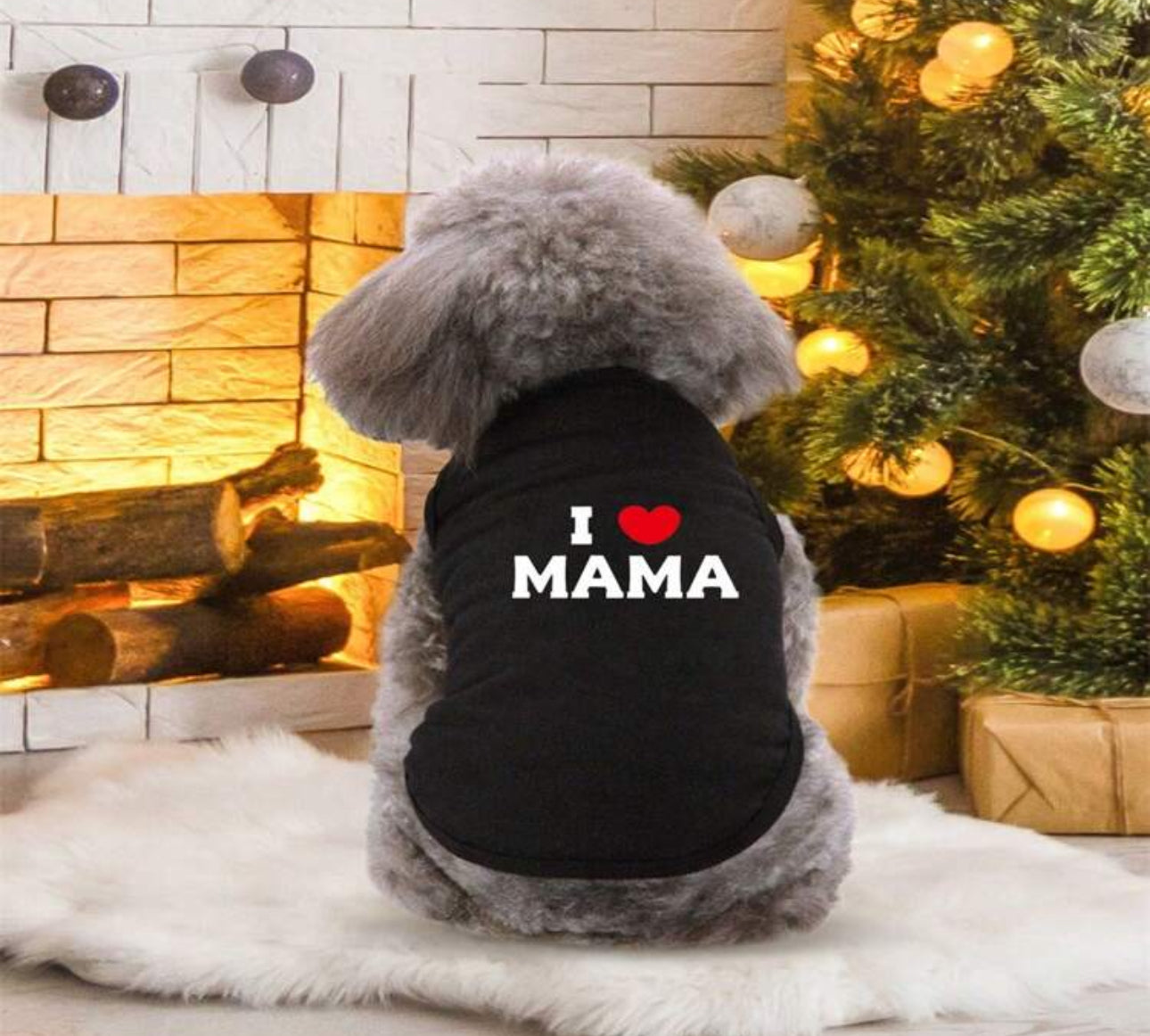 1pc Breathable Pet Vest, Summer, For Small And Large Dogs/Cats, Suitable For Bichon Frise, French Bulldog, Pomeranian, With 'I Love Mama' Print