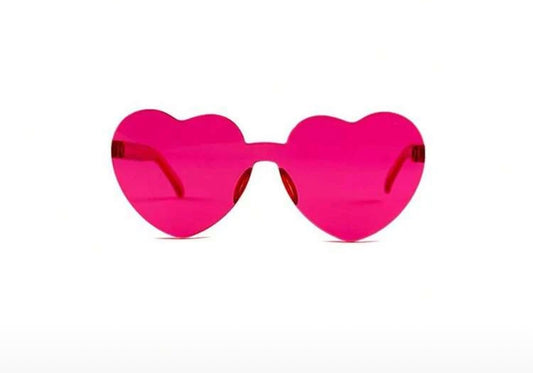 1pc Transparent Heart-Shaped Glasses, Fashion Rimless Colorful Party Glasses, Colorful Heart-Shaped Glasses Party Gift Set