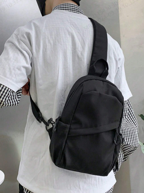 Minimalist Fashion Crossbody Bag, Nylon Fabric Solid Casual Versatile Christmas Gift Travel Bag Side Bag, Large Capacity Multifunctional Student Bag, Outdoor Casual Vacation Back to School Belt Bag, New Life Item for Men