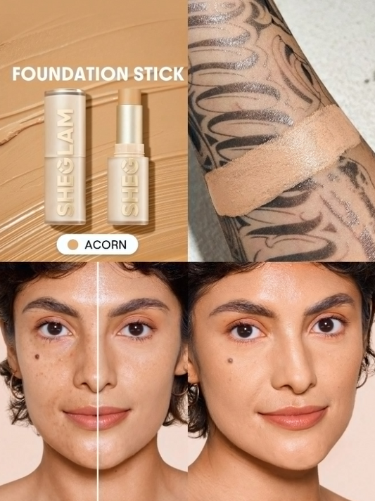 SHEGLAM Skin Magnet High Coverage Stick Foundation, Long-lasting, Poreless,