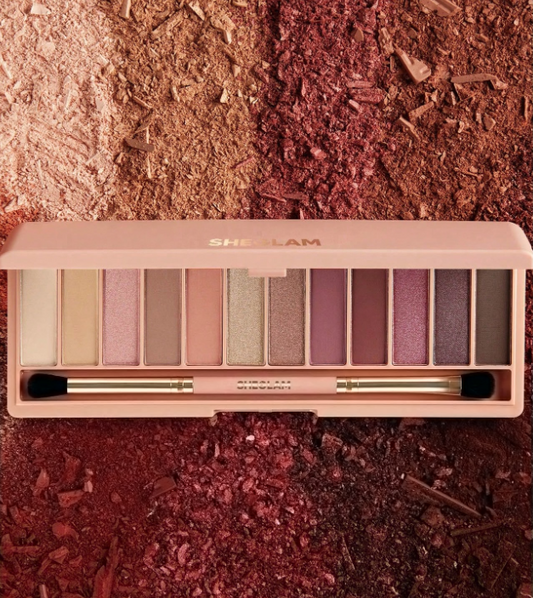 SHEGLAM 12 Colors Berry Eyeshadow Palette Matte Satin Metallic Pearlescent High Pigmented Soft Smooth Eye Shadow