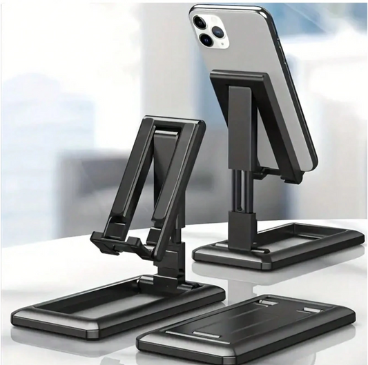 Creative Foldable Height Adjustable Phone Stand, Suitable for Live Streaming and as a Portable Desktop Tablet Stand, Compatible with iPhone, Android Phones, Gift for Birthday, Family and Friends