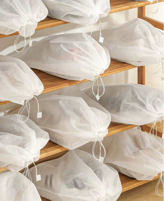 10 pcs non-woven shoe and sock storage bag with a height of 14.96 inches