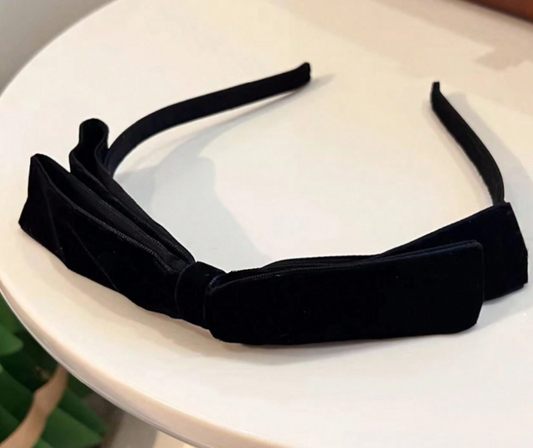 1pc/2pcs Women's Big Sweet Velvet Headband, Daily Wear and Festivals, Black and Red, Headband, Hair Hoops, Headdress