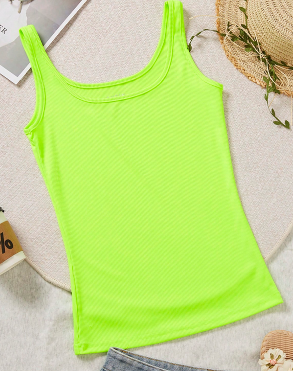 INAWLY Ribbed Tank Top