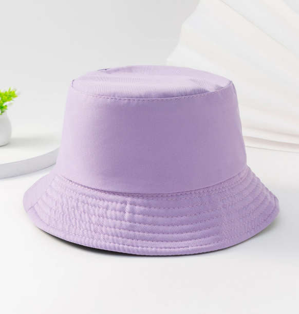Plain Solid Color Overlap Bucket Hat